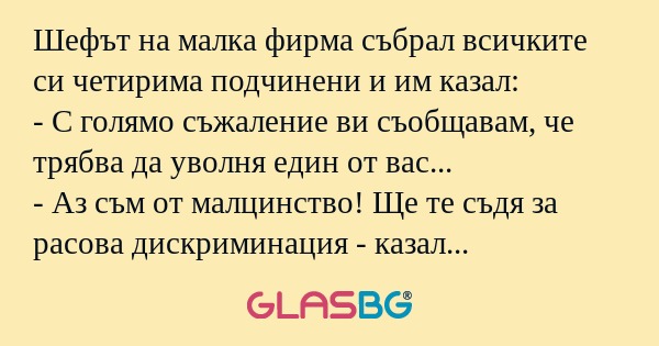 Шефът на малка фирма събрал всичките...