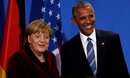 Обама залага на Меркел като защитник на свободния Запад