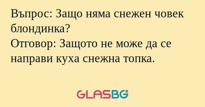 Въпрос: Защо няма снежен човек...