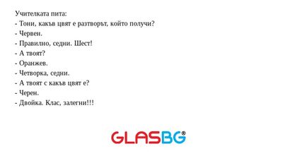 Учителката пита: - Тони, какъв...