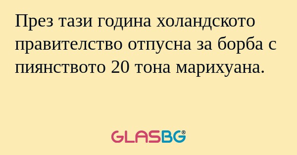 През тази година холандското правителство...