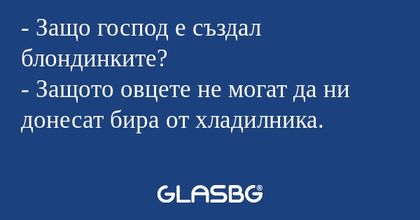 Защо господ е създал блондинките...