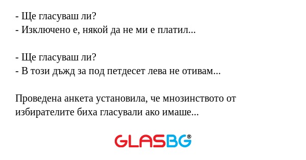 Ще гласуваш ли? - Изключено е...