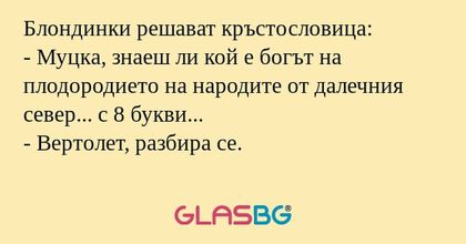 Блондинки решават кръстословица...