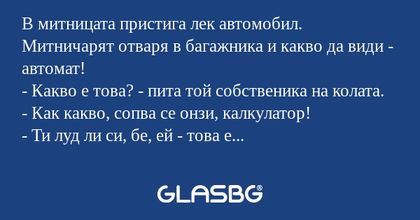 В митницата пристига лек автомобил...