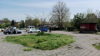 Полицията на крак за шествието на таксиметровите шофьори