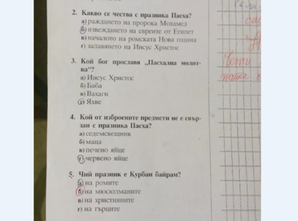 Поредният абсурд! Това е тест по литература за 5-ти клас