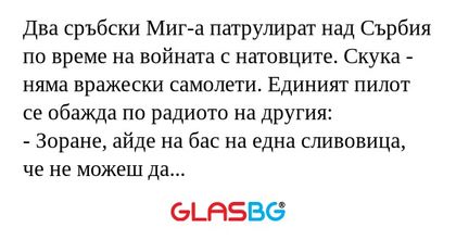 Два сръбски Миг-а патрулират над...