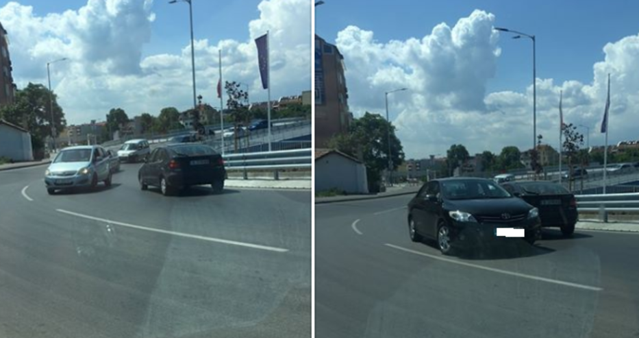 Извънреден случай на Елипсата във Варна. Кола навлезе в насрещното на кръговото...(снимки)
