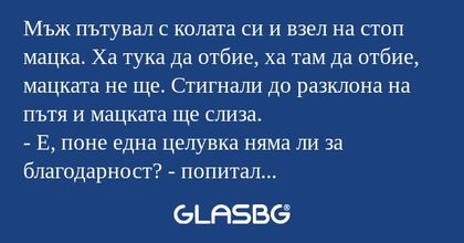 Мъж пътувал с колата си и взел...