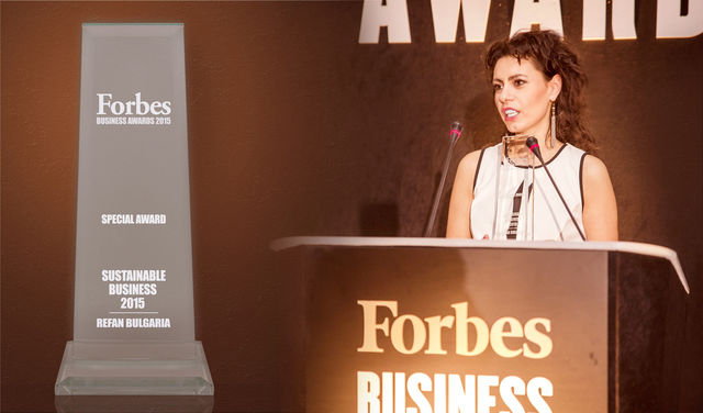 „Рефан България" с награда за устойчив бизнес от Forbes Business Awards 2015