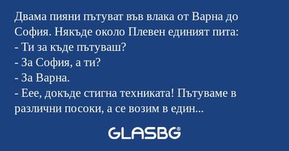 Двама пияни пътуват във влака от...