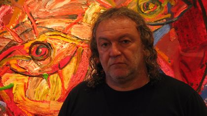 Анастас Константинов показва уникалната си картина 