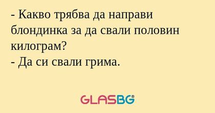 Какво трябва да направи блондинка...