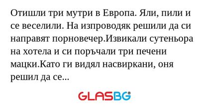 Отишли три мутри в Европа. Яли...