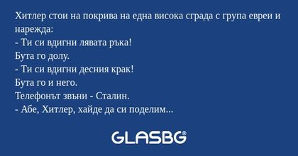 Хитлер стои на покрива на една...