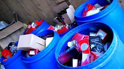 Унищожиха близо 14 000 задържани на "Капитан Андреево" контрабандни стоки