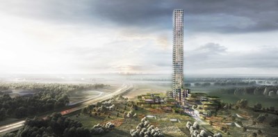 Вдигат 320-метров небостъргач в градче със 7000 жители