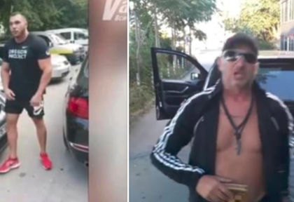 БМВ батката си намери майстора, друга мутра с тузарски джип и черна верижка го направи на 5 стотинки (ВИДЕО 18 +)