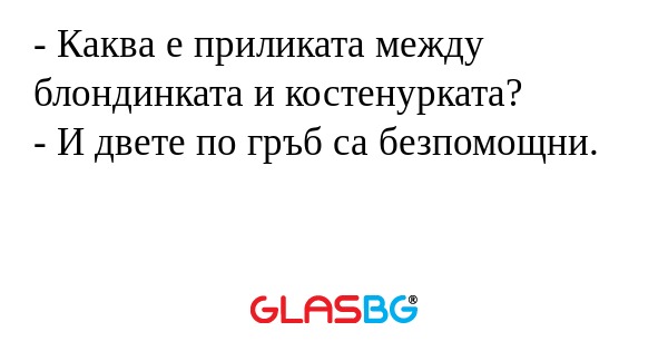 Каква е приликата между блондинката...