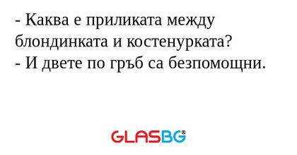 Каква е приликата между блондинката...