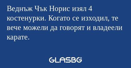 Веднъж Чък Норис изял 4 костенурки...