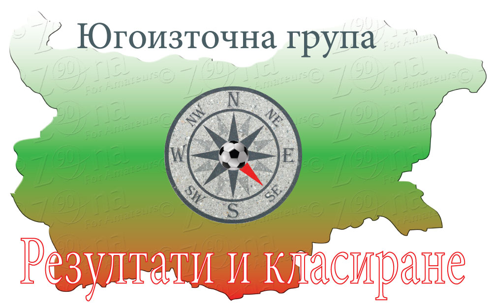 Югоизточна В група, XIV кръг, резултати и класиране
