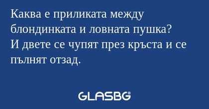Каква е приликата между блондинката...