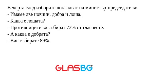 Вечерта след изборите докладват...