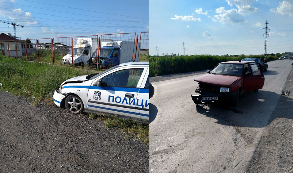 Пловдивчанин се натресе в патрулка на Околовръстното! СНИМКИ