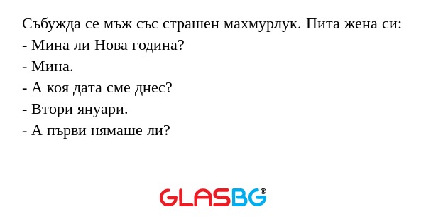 Събужда се мъж със страшен махмурлук...
