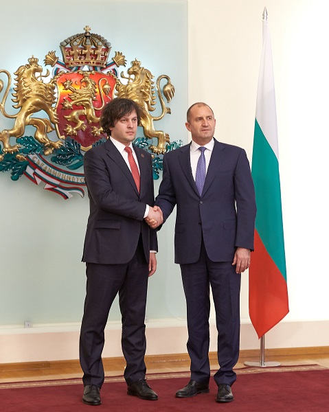 Президентът Румен Радев и председателят на парламента на Грузия Иракли Кобахидзе обсъдиха енергийната, транспортна и дигитална свързаност в Черноморския регион