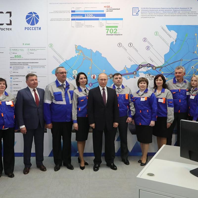 РИА Новости: Путин даде старт на работата на Балаклавската и Таврическата ТЕЦ в Крим