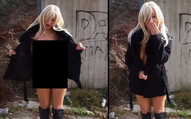 ВИДЕО(18+): Порно актриса се разголи на мач на Божинов