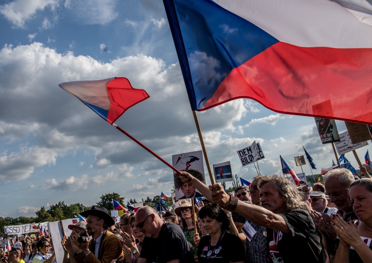 Антиправителствен протест в Чехия