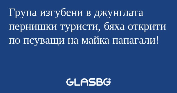 Група изгубени в джунглата пернишки...