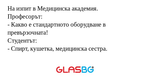 На изпит в Медицинска академия...