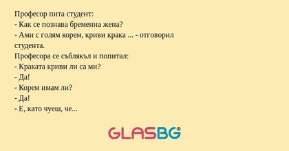 Професор пита студент: - Как се...