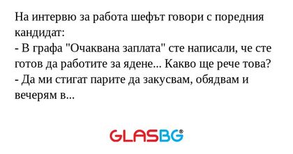 На интервю за работа шефът говори...