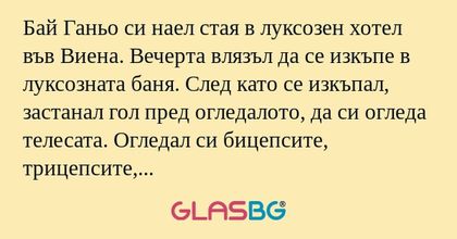 Бай Ганьо си наел стая в луксозен...