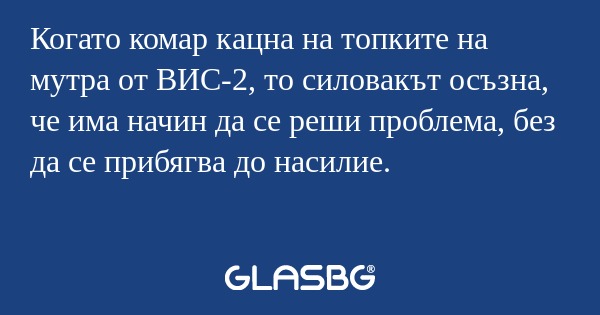 Когато комар кацна на топките на...