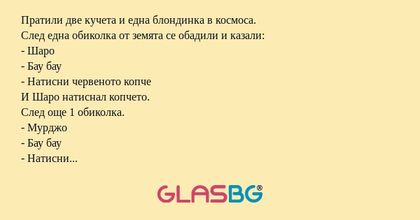 Пратили две кучета и една блондинка...