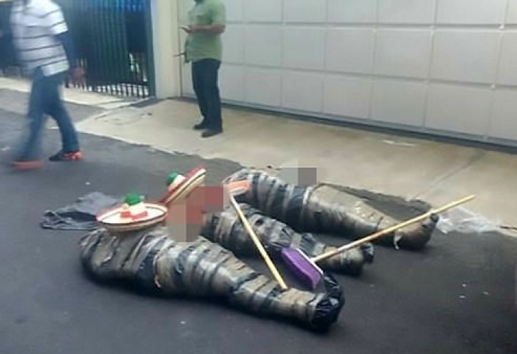 Клането на сомбрерото: Жертви на наркокартел се въргалят обезглавени по улица на град в Мексико (СНИМКИ 18+)