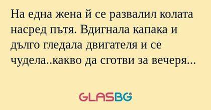 На една жена й се развалил колата...