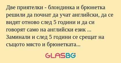 Две приятелки - блондинка и брюнетка...