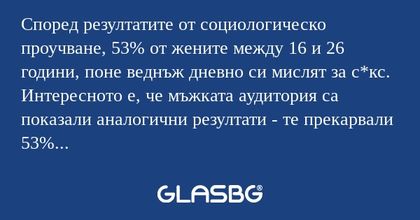 Според резултатите от социологическо...