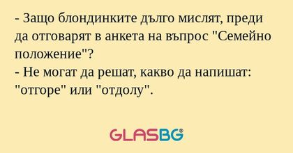 Защо блондинките дълго мислят...