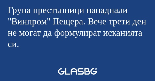 Група престъпници нападнали "Винпром...