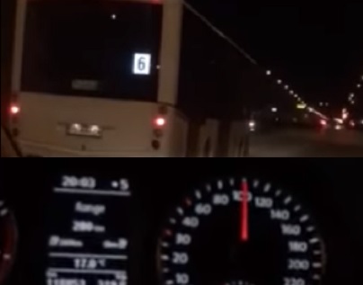 Градски рейс хвърчи из Пловдив със 100 км/ч ВИДЕО