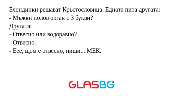 Блондинки решават Кръстословица...